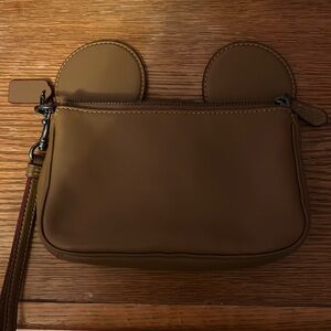 Brown Leather Wristlet